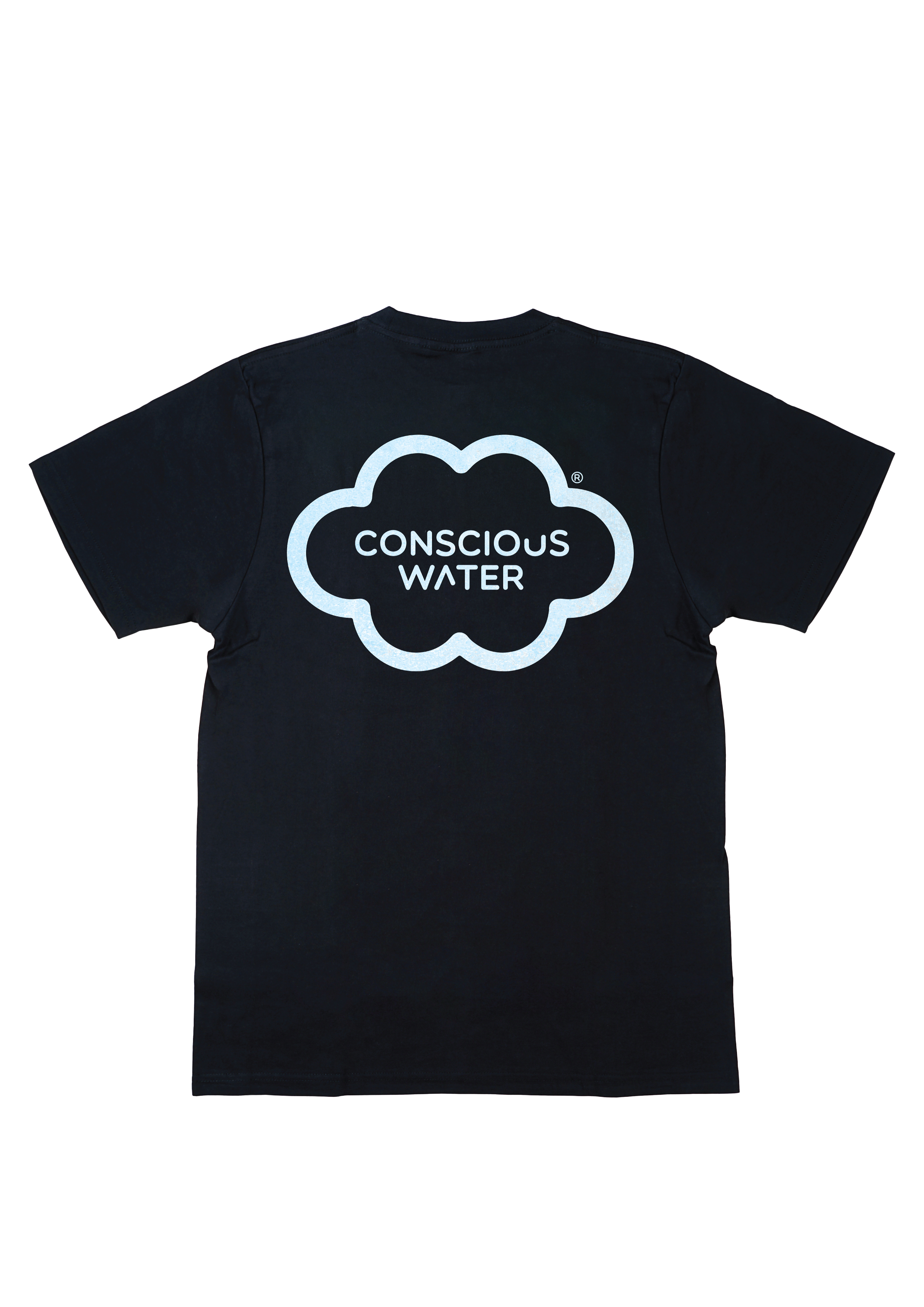 CONSCIOUS WATER LOGO IN CLOUD T-SHIRT